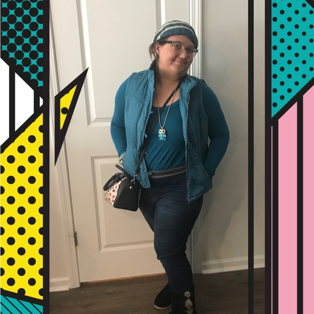 Teal Puffer Vest
